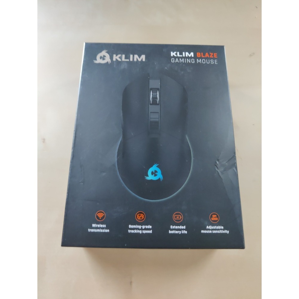 KLIM Blaze  High-Precision Wireless Gaming Mouse, USB & 2.4GHz,‎ 7-Button - New